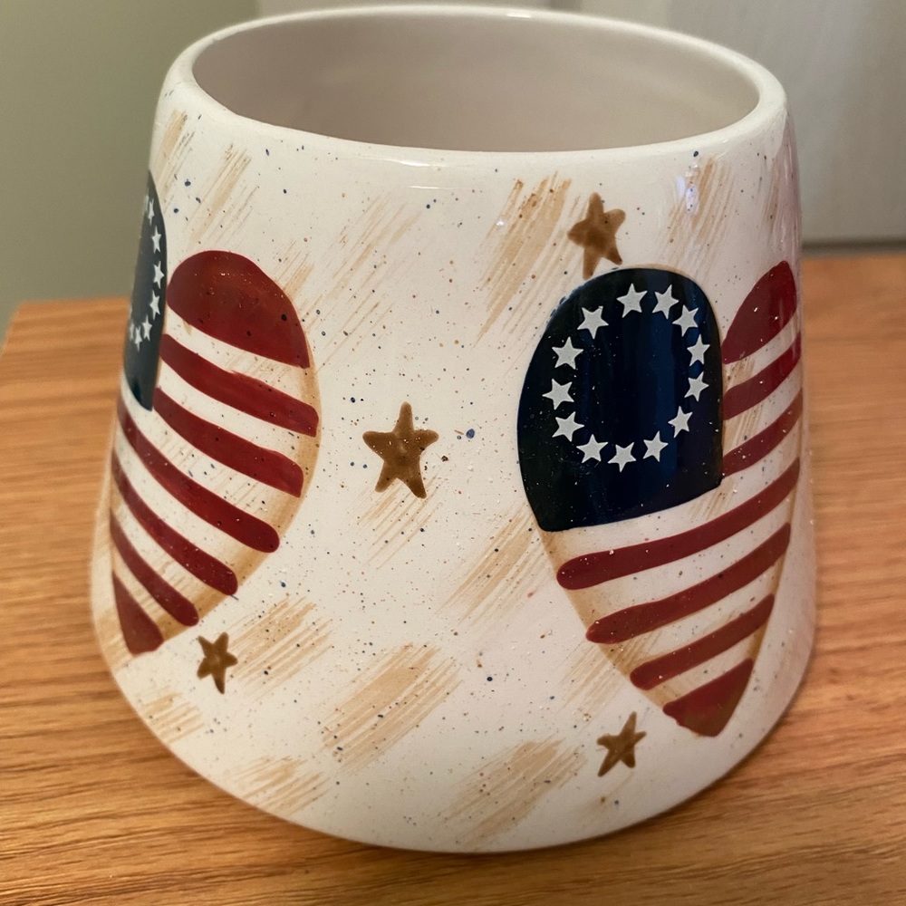 COPY - Home interior glass patriotic large candle shade